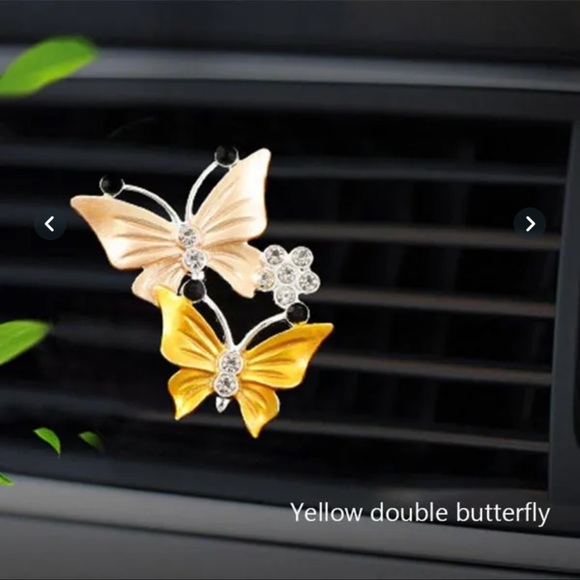 NIP Butterfly Air Freshener For Car Vent Yellow - Picture 1 of 1
